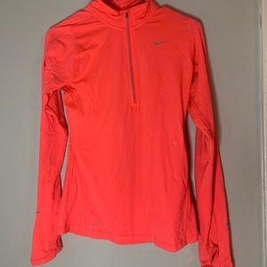 Hot pink Nike 1/4 zip athletic jacket